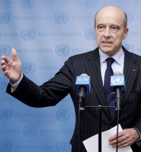 French Defence Minister Alain Juppé at the UN Security Couincil